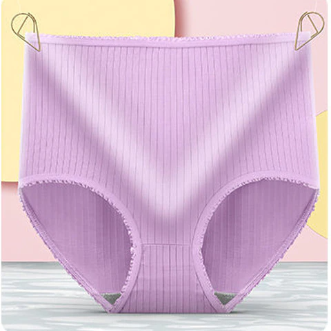 Leakproof High-Waisted Underwear – Camille (8-pack)-Lila-M-State of Style