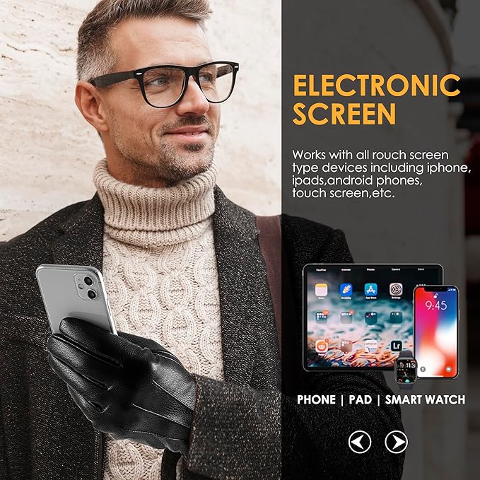 Learn Touchscreen Winter Gloves for Men - Oliver-M/L-State of Style