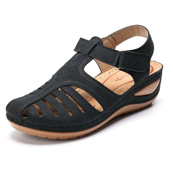 Learning Orthopedic Ladies Sandals – Elin-Black-4.5-State of Style