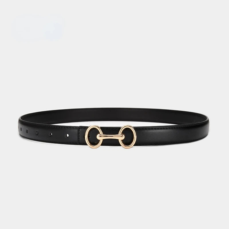 Leather Accent Belt with Celtic Charm-Black-State of Style