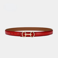 Leather Accent Belt with Celtic Charm-Red-State of Style