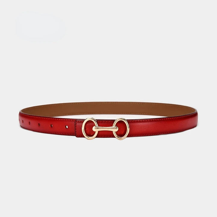 Leather Accent Belt with Celtic Charm-Red-State of Style