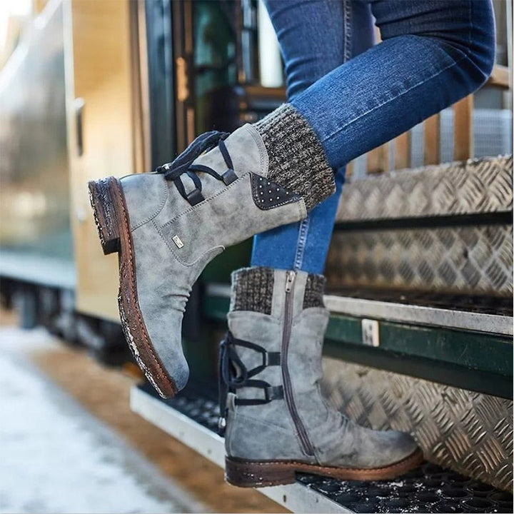 Leather Boots for Women – Elegant & Durable Footwear-Grey-4.5-State of Style