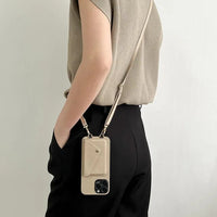 Leather Crossbody Phone Case - Urban Chic-Light Brown-iPhone 12-State of Style