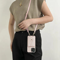 Leather Crossbody Phone Case - Urban Chic-Pink-iPhone 12-State of Style