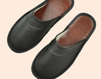 Leather Men's Slippers - Lucas-Black-5-State of Style