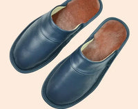Leather Men's Slippers - Lucas-Blue-5-State of Style