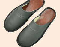 Leather Men's Slippers - Lucas-Grey-5-State of Style