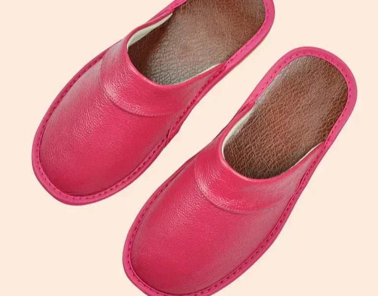Leather Men's Slippers - Lucas-Pink-5-State of Style