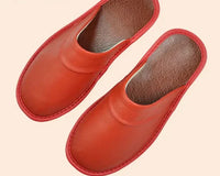 Leather Men's Slippers - Lucas-Red-5-State of Style