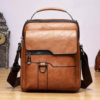 Leather Shoulder Bag - EleganceLuxe-Light Brown-State of Style
