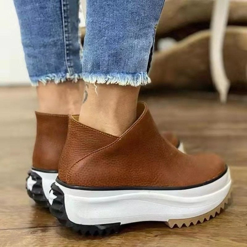 Leather Sneakers with Orthopedic Sole – Comfort & Style Combined-Auburn-4.5-State of Style
