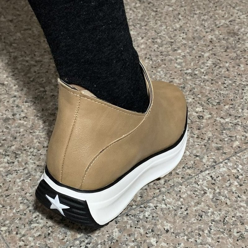 Leather Sneakers with Orthopedic Sole – Comfort & Style Combined-Black-4.5-State of Style