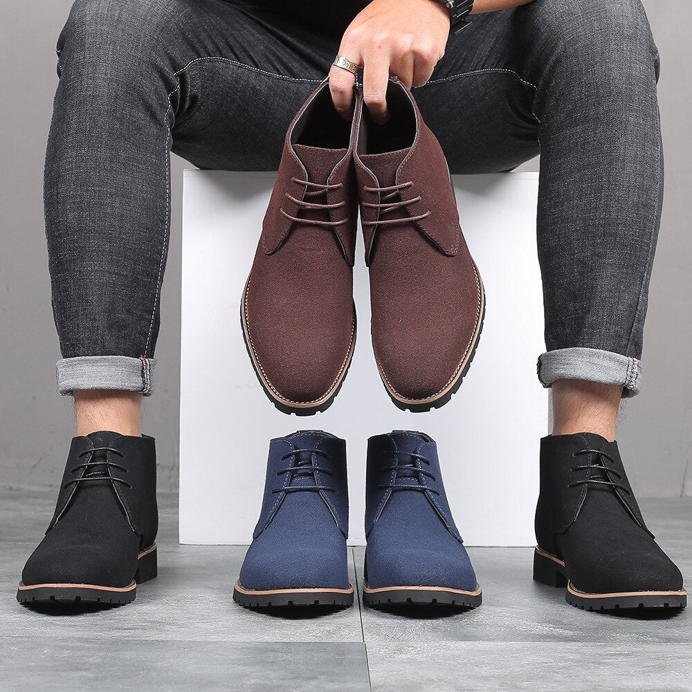 Leather Sweden Ankle Boots for Men - Hudson-Black-5.0-State of Style