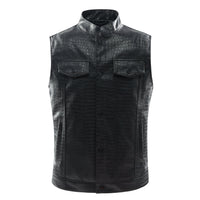 Leather Vest for Men - Viper-Black-S-State of Style