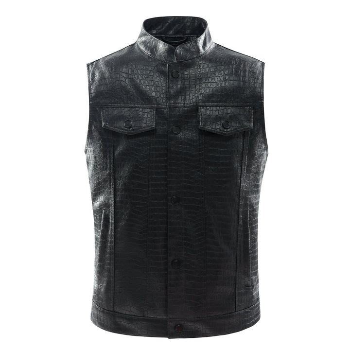 Leather Vest for Men - Viper-Black-S-State of Style