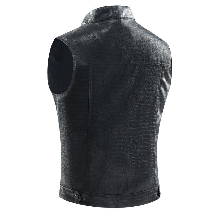 Leather Vest for Men - Viper-Black-S-State of Style