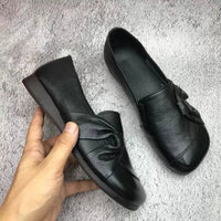 Leather Women's Shoes with Slip-Resistant Sole – Aurora-Black-3-State of Style