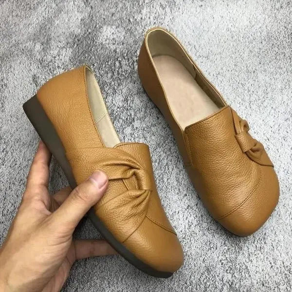 Leather Women's Shoes with Slip-Resistant Sole – Aurora-Brown-3-State of Style