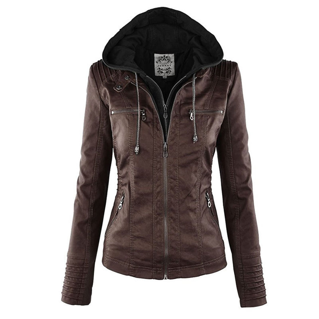 Leather Women's Summer Jacket - Amara-Brown-S-State of Style