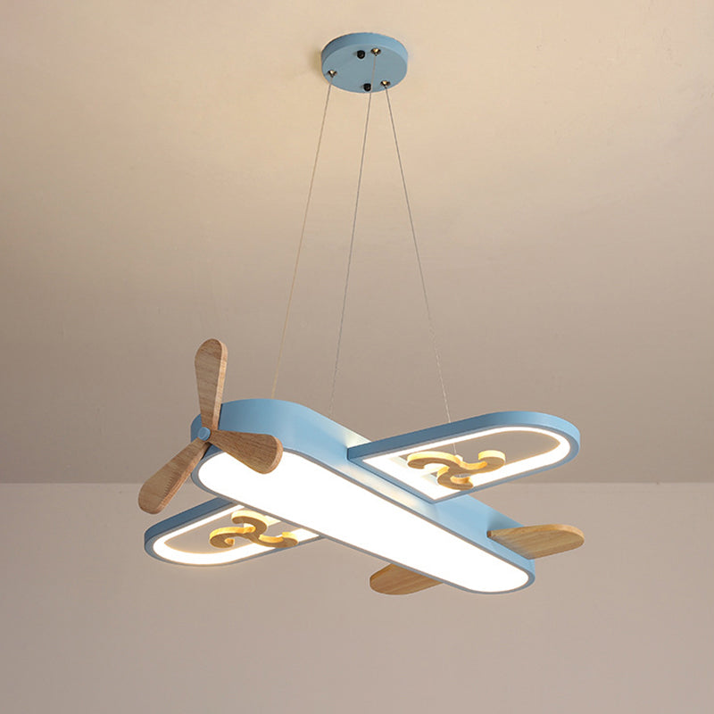 LED Airplane Children's Room Pendant Lamp - SkyFlyer-Blue-Warm-State of Style