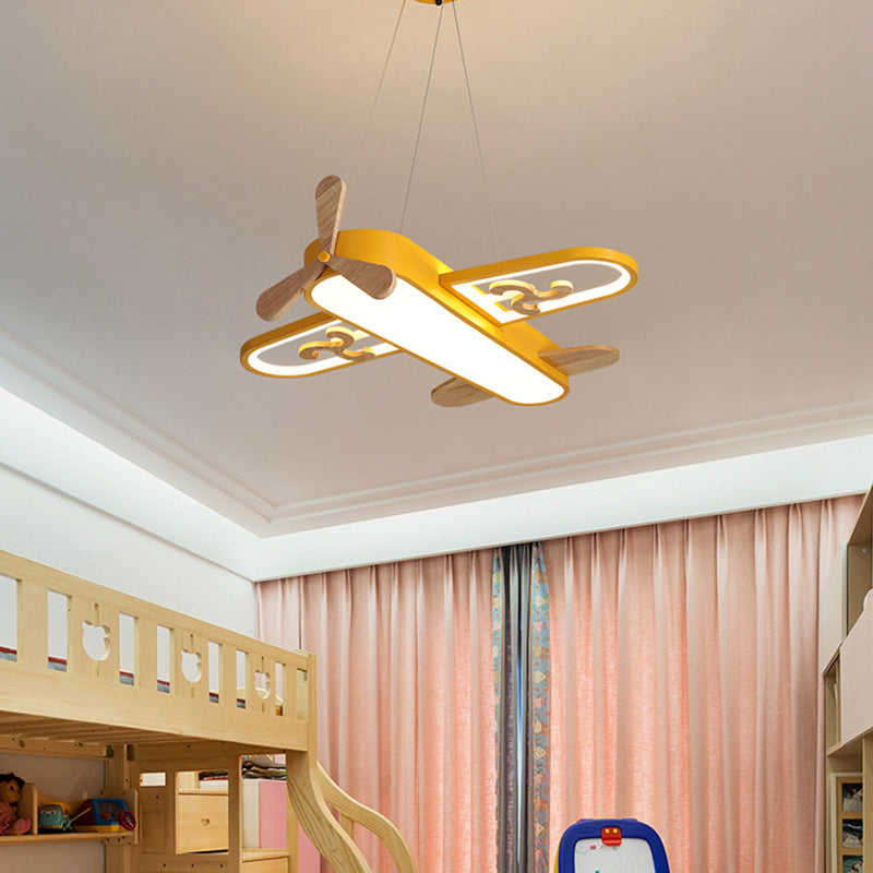 LED Airplane Children's Room Pendant Lamp - SkyFlyer-Blue-Warm-State of Style