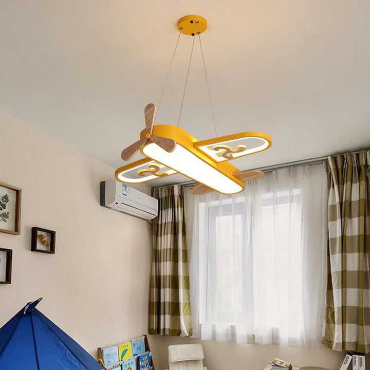 LED Airplane Kids Room Pendant Light – SkyFlyer-Warm-Yellow-State of Style