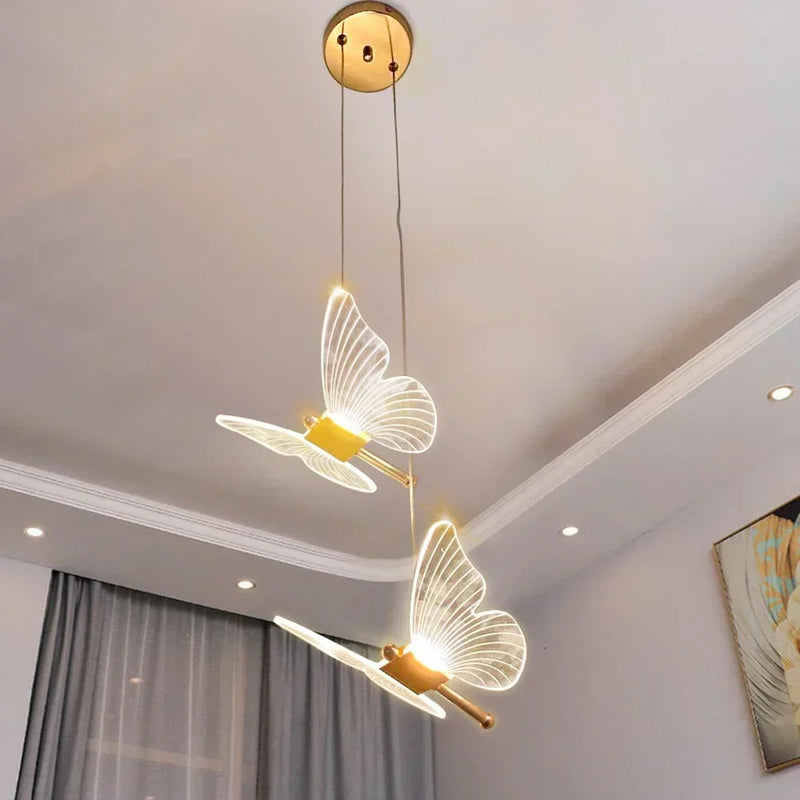 LED Butterfly Pendant Lamps - ButterLuxe-Warm White-2 Pieces-State of Style