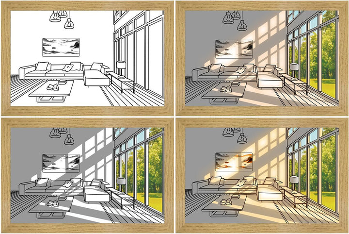 LED Lighting Painting – Luminza-Clear day-23x17cm-State of Style