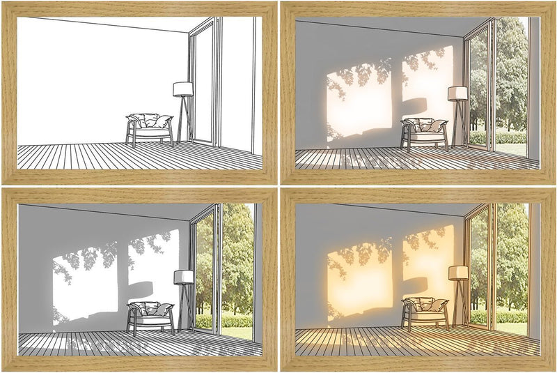 LED Lighting Painting – Luminza-Empty room-23x17cm-State of Style