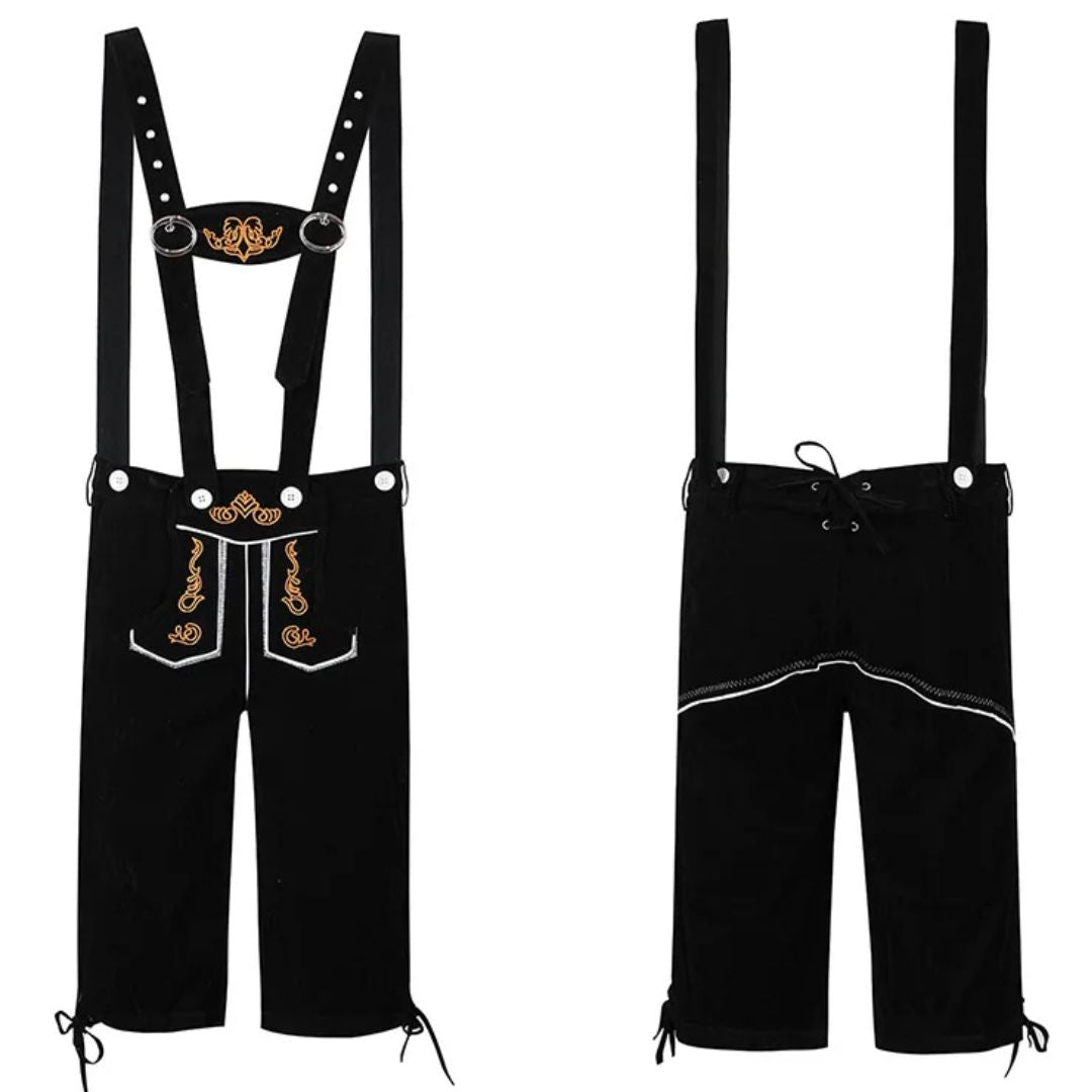 Lederhosen Vincent – Complete Oktoberfest Outfit with Suspenders-Black-S-State of Style