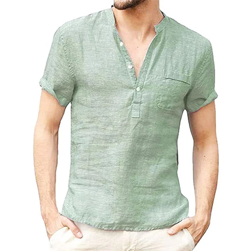 Lex Linen Polo | Stylish & Comfortable-Green-S-State of Style