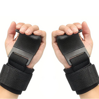 Lifting Hooks with Adjustable Wrist Strap - GripMax-Black-State of Style