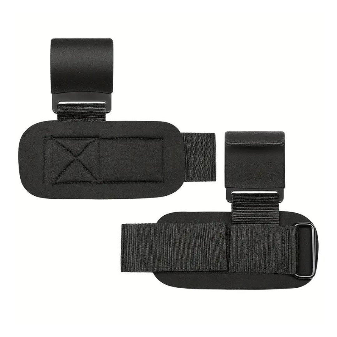 Lifting Hooks with Adjustable Wrist Strap - GripMax-Black-State of Style