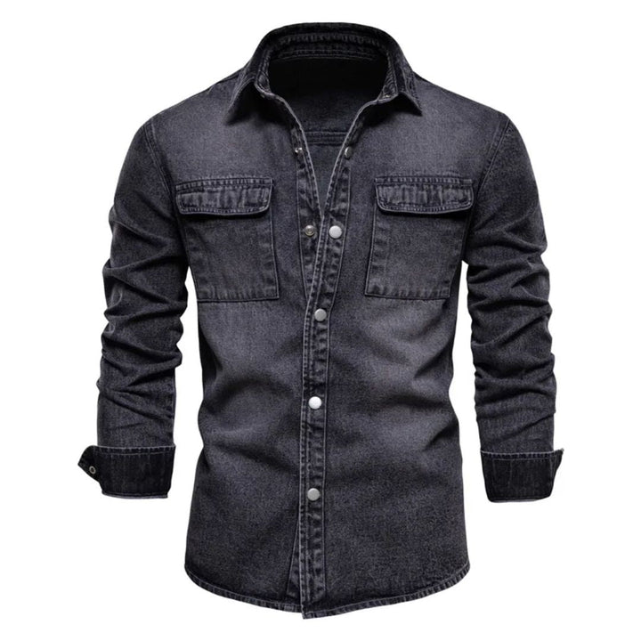 Light Blue Denim Shirt William – Casual Streetwear Style-Blue-M-State of Style
