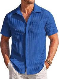 Light Linen Shirt for Men – Breathable & Relaxed Fit – Jonas-Dark blue-S-State of Style