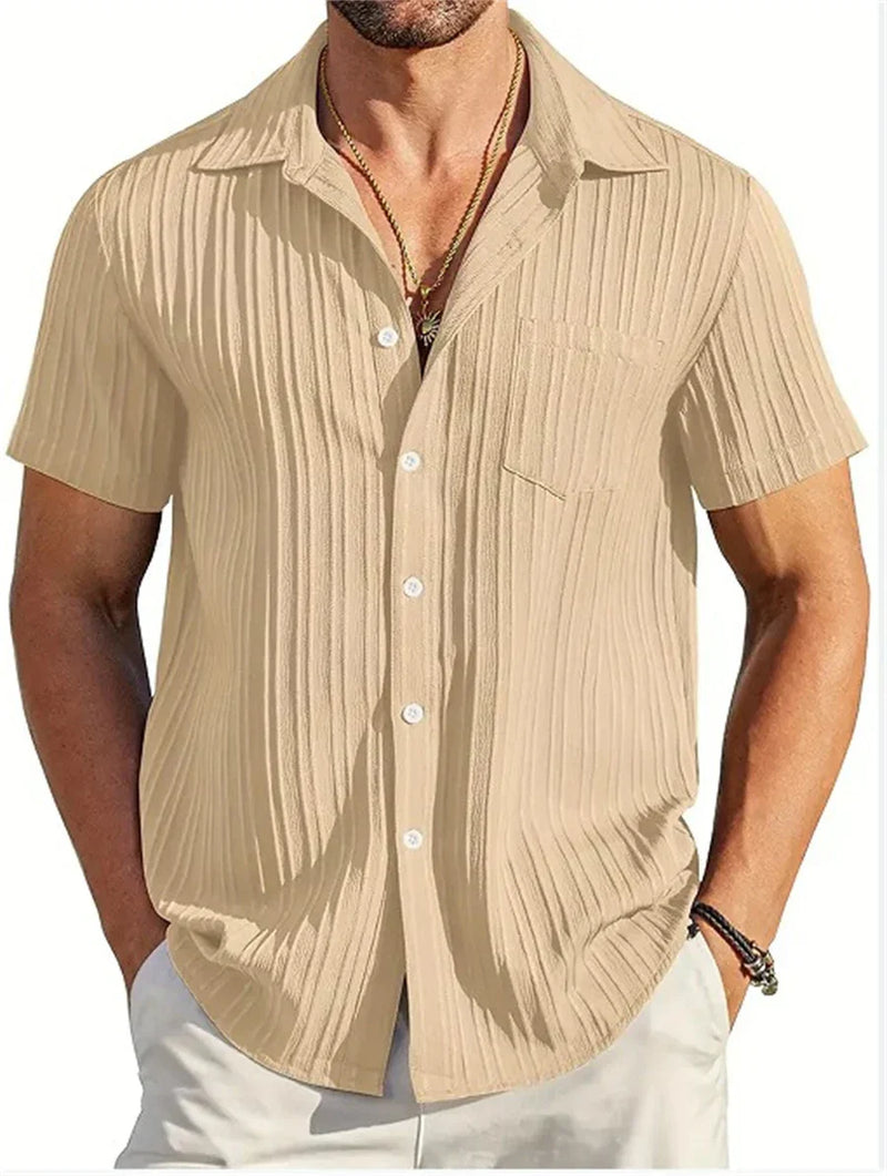 Light Linen Shirt for Men – Breathable & Relaxed Fit – Jonas-Khaki-S-State of Style