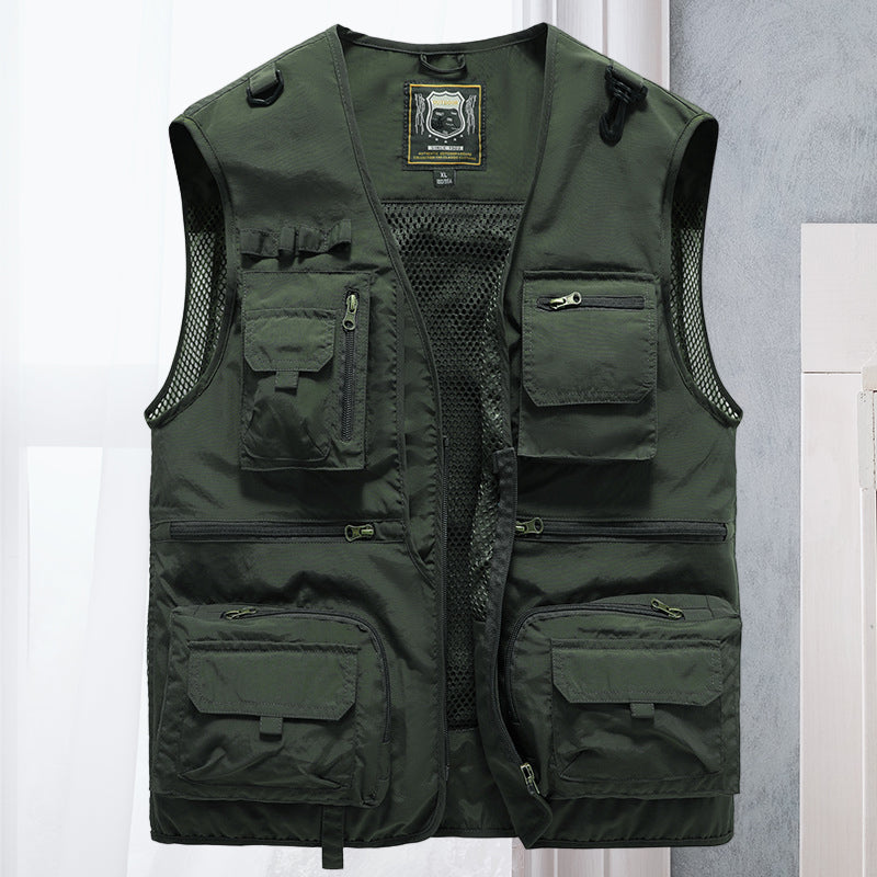Light men's outdoor vest – Viktor-Army green-S-State of Style