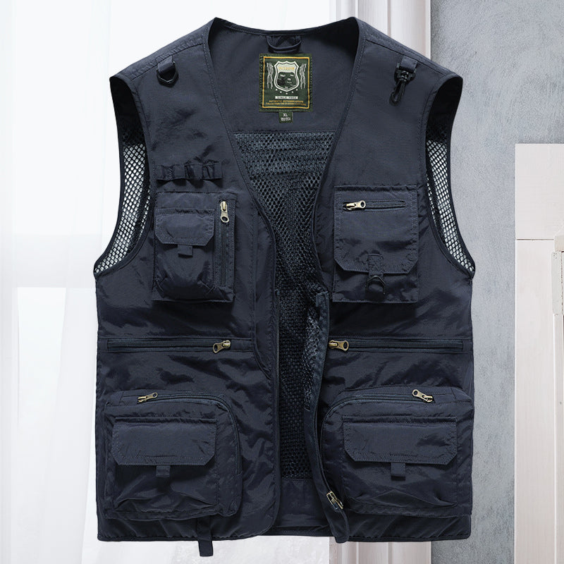 Light men's outdoor vest – Viktor-Dark blue-S-State of Style
