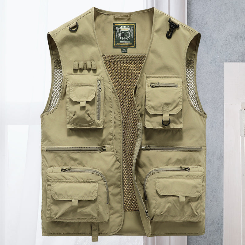 Light men's outdoor vest – Viktor-Khaki-S-State of Style