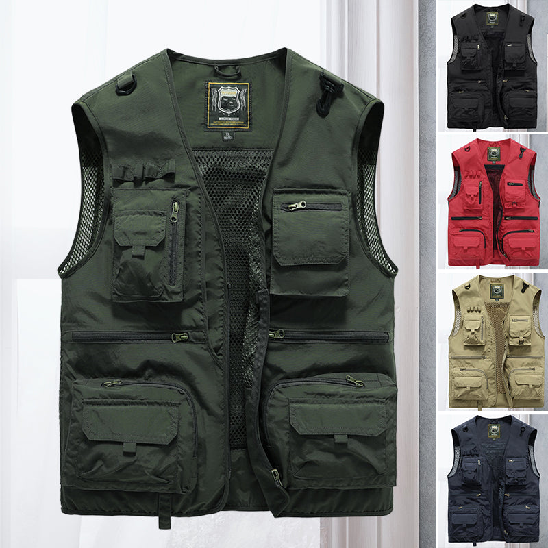 Light men's outdoor vest – Viktor-Khaki-S-State of Style