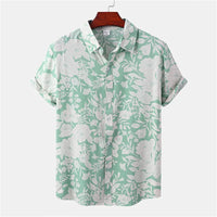 Light & Stylish Tropical Shirt with Floral Pattern for Men – Mateo-Green-White-S-State of Style
