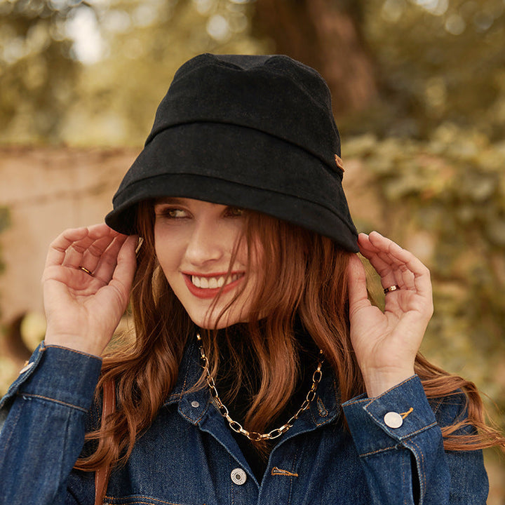 Light summer bucket hat with fine seam design – StitchShade-Beige-State of Style