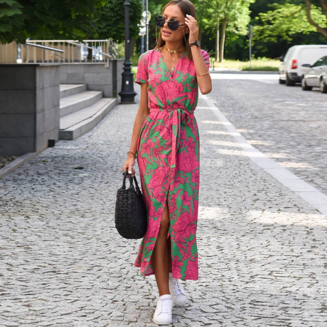 Light Summer Dress - Avery-Pink-S-State of Style