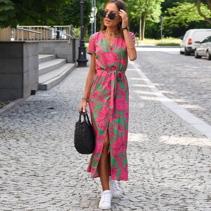 Light Summer Dress - Avery-Pink-S-State of Style