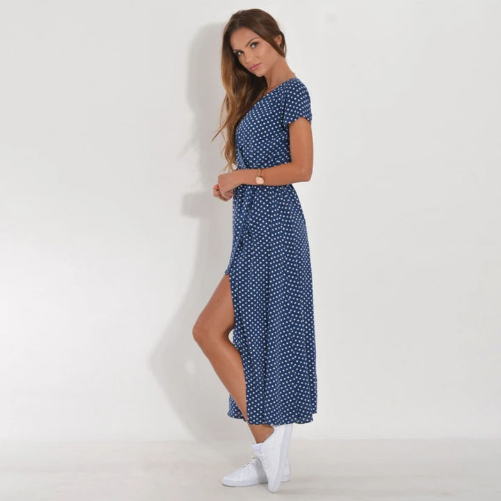 Light Summer Dress - Avery-Red-Blue-S-State of Style