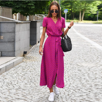 Light Summer Dress - Avery-Red-Blue-S-State of Style
