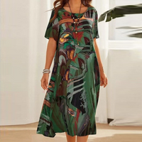 Light Summer Dress with Loose Fit – Ysée-Green-S-State of Style