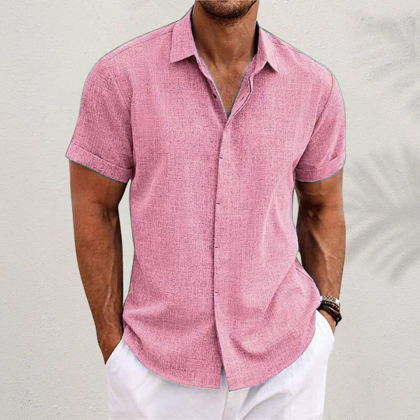 Light Summer Shirt for Men – Lark-Pink-XS-State of Style