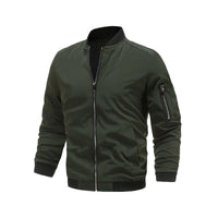 Light & trendy men's bomber jacket with zipper – Jaron-Green-M-State of Style